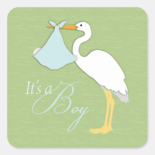 Stork Boy Square Sticker