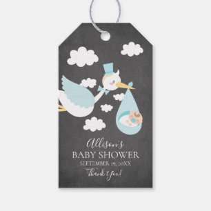 Stork Boys Baby Dusche Gefallen Tag Geschenkanhänger