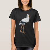 Stork Bride Veil Wedding T-Shirt (Vorderseite)