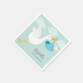 Stork Bundle Boy Baby Dusche Napkins Serviette (Ecke)