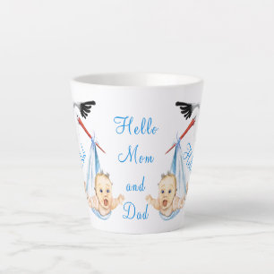 Stork Carry Baby - Cartoon Zeichnend süße Funny Milchtasse