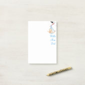 Stork Carry Baby Funny Sticknotes Post-it Klebezettel (Auf Schreibtisch)