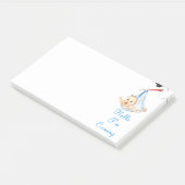 Stork Carry Baby Funny Sticknotes Post-it Klebezettel (angewinkelt)