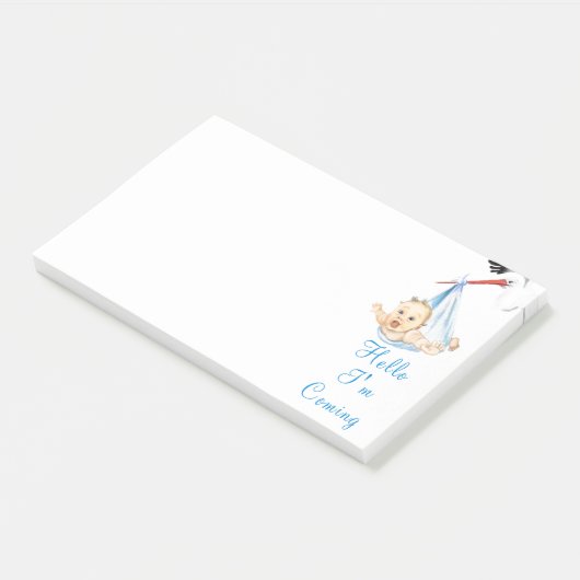 Stork Carry Baby Funny Sticknotes Post-it Klebezettel (angewinkelt)