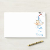 Stork Carry Baby Funny Sticknotes Post-it Klebezettel (Auf Schreibtisch)