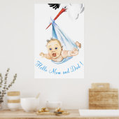 Stork Carry Baby Poster Malerei (Küche)