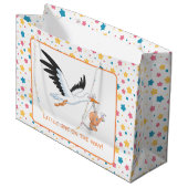Stork Carry Baby Selfie Baby Showstars Große Geschenktüte (Vorderseite Schrägansicht)