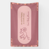 Stork Carry Baby Shower Banner (Vertikal)