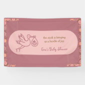 Stork Carry Baby Shower Banner (Horizontal)