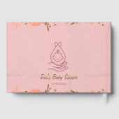 Stork Carry Baby Shower Gästebuch (Rückseite)