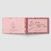 Stork Carry Baby Shower Gästebuch (Voll)