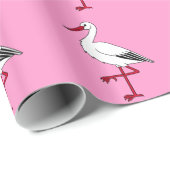Stork Cartoon Geschenkpapier (Rolleneckpunkt)