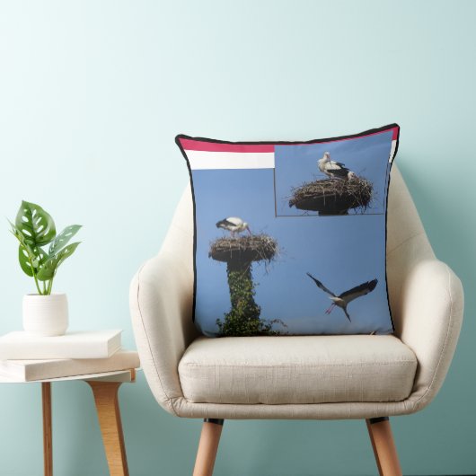 Stork Collage Throw Kissen  (Stuhl )