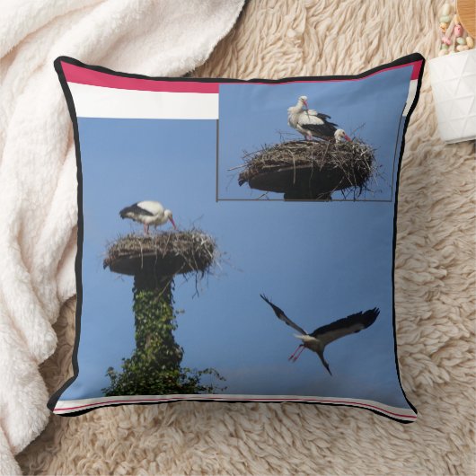 Stork Collage Throw Kissen  (Decke)