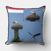 Stork Collage Throw Kissen  (Vorderseite)