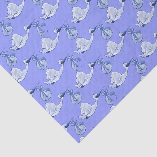 Stork Delivering Baby Boy Seidenpapier (Ausschnitt)