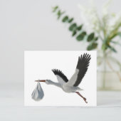 Stork Deliverle Postkarte (Stehend Vorderseite)
