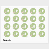 Stork Delivery Girl Sticker (Blatt)
