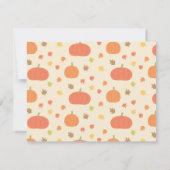 Stork Delivery Lil Pumpkin Baby Shower Einladungen (Rückseite)