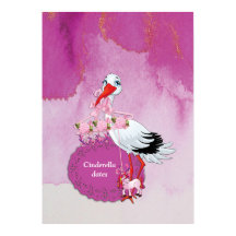 Stork Delivery Unicorn Poster