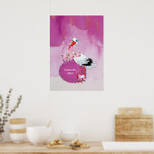 Stork Delivery Unicorn Poster (Küche)