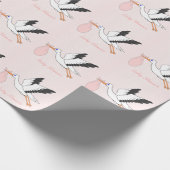 Stork Design Baby Dusche Geschenkpapier (Ecke)