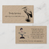 Stork Doula oder Midfrau Kraft Visitenkarte (Vorne/Hinten)