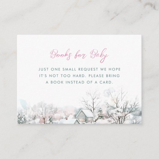 Stork Es nimmt ein Village Boy Winter Bücher für B Begleitkarte (Vorderseite)