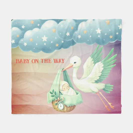 Stork Fleece Blanket (Vorderseite (Horizontal))