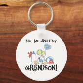 Stork Fragte über Grandson Schlüsselanhänger (Vorderseite)