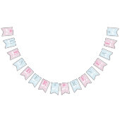 Stork Gender Reveal Baby Shower Bunting Flags Wimpelkette (Alle)