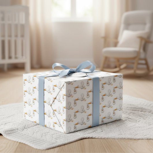 Stork Gift Wrap für Wertvolle Ankunft! Geschenkpapier Set