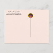 STORK GIRL BABY DUSCHE ,PINK WILD ROSE MONOGRAM EINLADUNGSPOSTKARTE (Rückseite)