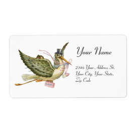 STORK GIRL BABY DUSCHE , rosa weiß