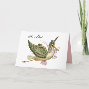 STORK GIRL BABY SHOWER EINLADUNG