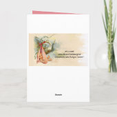 STORK GIRL BABY SHOWER PINK GEM MONOGRAM ANKÜNDIGUNG (Rückseite)