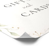 Stork Greenery Baby Dusche Geschenke und Karten Un Poster (Ecke)