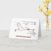 Stork (Greeting Card) Karte (Gelbe Blume)