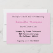 Stork Herzlichen Glückwunsch Kinderdusche Einladun Einladung (Rückseite)