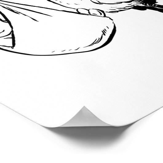 Stork Holding A Baby Poster (Ecke)