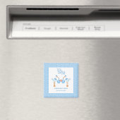 Stork Holding Twin Boys Magnet (In Situ (Geschirrspüler))