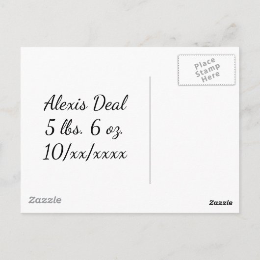 Stork Merchandise Postkarte (Rückseite)