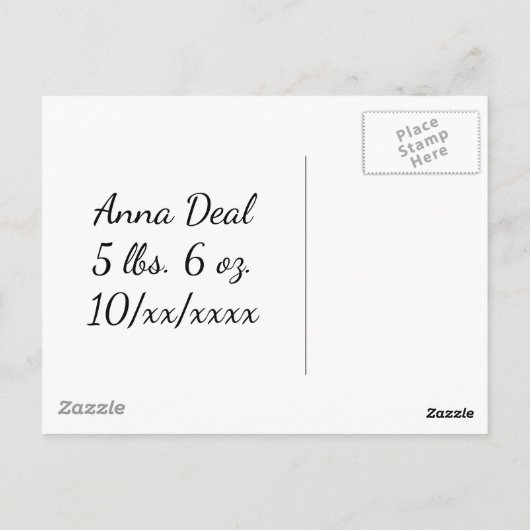 Stork Merchandise Postkarte (Rückseite)