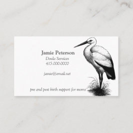 Stork nennt die Doula-Visitenkarten Visitenkarte