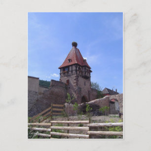 Stork nest in Chatenois Postkarte