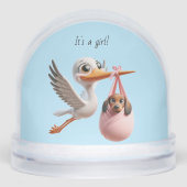 Stork New Arrival Schneekugeln (Vorderseite)