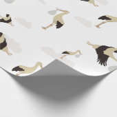 Stork Newborn Baby Boy Girl Pattern Geschenkpapier (Ecke)