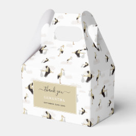 Stork Newborn Baby Boy Girl Pattern Geschenkschachtel