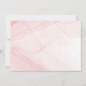 Stork + Paket Mädchen Baby Dusche per Post einlade Einladung (Rückseite)