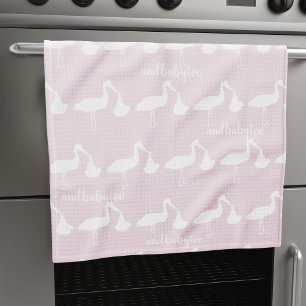 Stork Pattern Pink Küchentuch